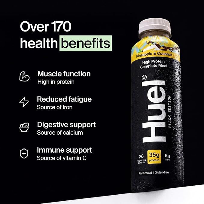 Huel Black Edition RTD | 8x500ml 35g Protein | Pineapple Coconut