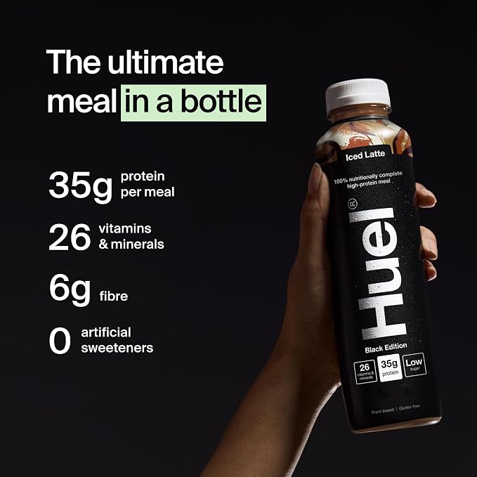 Huel Black Edition RTD | 8x500ml 35g Protein | Iced Latte