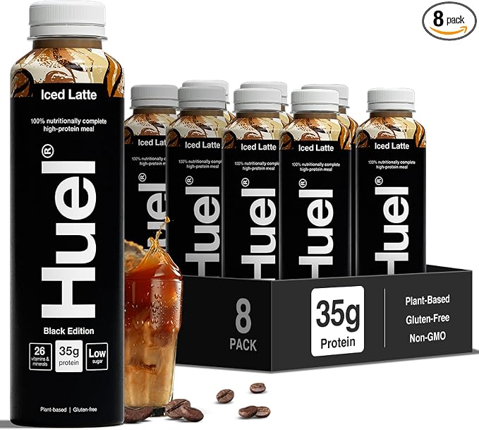Huel Black Edition RTD | 8x500ml 35g Protein | Iced Latte