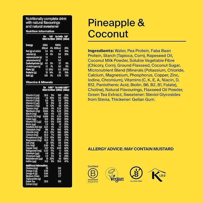 Huel Black Edition RTD | 8x500ml 35g Protein | Pineapple Coconut