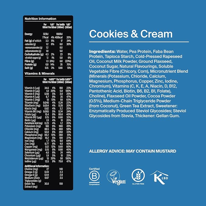 Huel Black Edition RTD | 8x500ml 35g Protein | Cookies & Cream